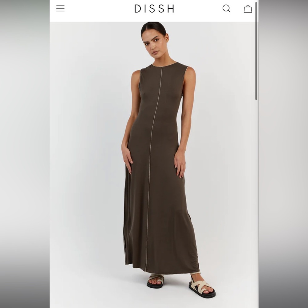 Dissh Soho Olive dress maxi (size small)